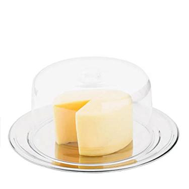 Imagem de Queijeira de Aço Inox com Tampa de Acrílico James.F 32CM