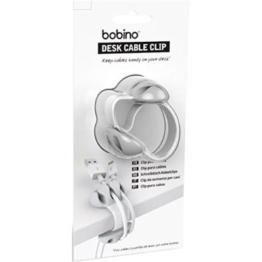 Imagem de Bobino Clipe para cabo de mesa – Branco – Controle elegante de cabos e arames/organizador