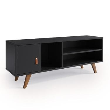 Imagem de Rack Skin com 01 Porta Preto e Garapa