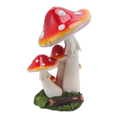 Imagem de Estatuetas de cogumelos, decoração de cogumelos amplamente aplicável base plana para pátio