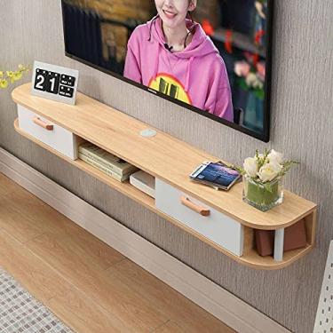 Imagem de StrOux Suporte de TV flutuante para pendurar no gabinete, armário de TV multifuncional montado na parede, DVD Hello