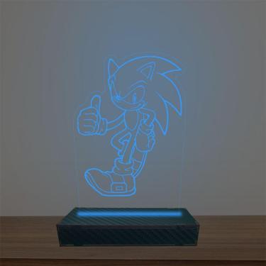 Imagem de Luminária Led 3d Sonic Abajur Luxo