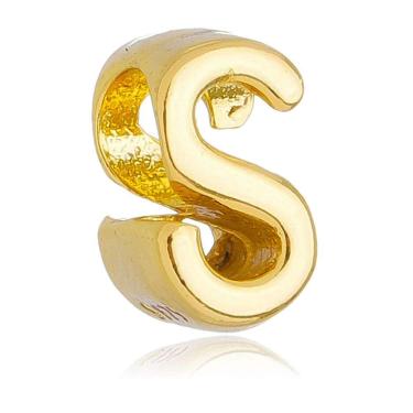 Imagem de Berloque Letra S Separador Pandora Banhado a Ouro 18k - Premium