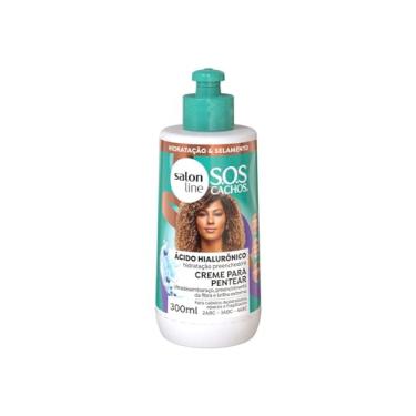 Imagem de Salon Line, Creme de Pentear, SOS Cachos, Ácido Hialurônico, Hidratação Preenchedora - Cabelos Ondulados, Cacheados e Crespos, 300 ml