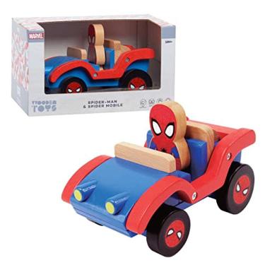 Imagem de DisneySpider-Man & Spider Mobile, boneco e veículo, brinquedos infantis para maiores de 2 anos, exclusivo da Amazon