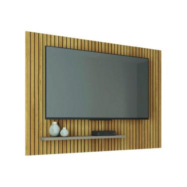 Imagem de Painel para TV até 75 Polegadas 1,80m Ripado com Prateleira França Buriti / Fendi Caemmum