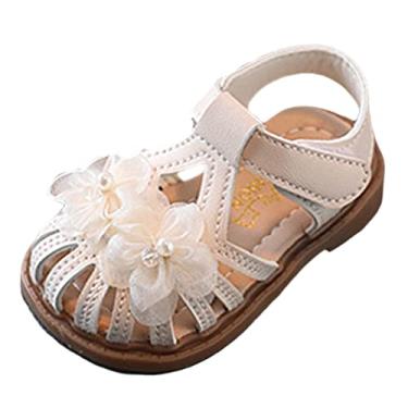 Imagem de Chinelos felpudos para crianças rosa amor princesa sapatos meninas sandálias esportivas sandálias para meninas adolescentes, Bege, 8.5 Toddler