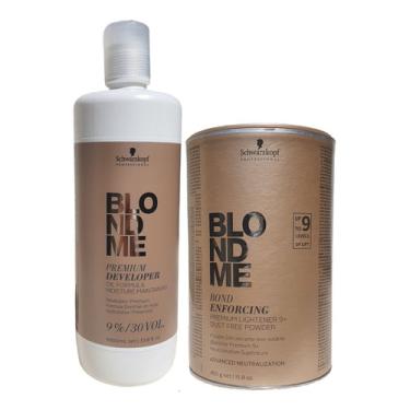 Imagem de Blondeme Nforcing Premium Lightener 9+ Blondme Ox 9% 30volum Blondme schwarkopf enforcing Premium