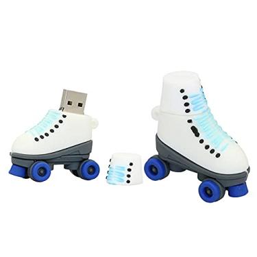 Imagem de 16 GB patins forma flash drive USB Flash Drive memória Stick Thum Drive USB Flash disco U disco USB de memória flash pen drive drive de disco de armazenamento externo USB pendrive (azul)