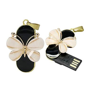 Imagem de Pen Drive USB em formato de borboleta de 16 GB, unidades USB pen drives USB 2.0 disco pen drive de armazenamento de data, pendrive, pendrive USB (amarelo)