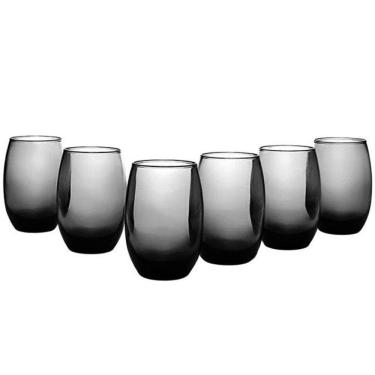 Imagem de Jogo Copos Aruba Long Drink 475Ml Cinza 6 Peças Sm Aruba