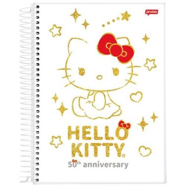 Imagem de Caderno Espiral Universitário Hello Kitty Jandaia 160 Folhas