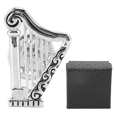 Imagem de Broche De Harpa De Prata Com Design Inovador E Brilhante De Instrumento Musical Para Decoração E Presentes Broche De Prata Para Mulheres Para Alfinetes De Natal
