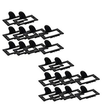 Imagem de Bettomshin 20 peças de liga de zinco suporte de etiqueta 2,35" x 1,75" (CxL) puxadores de gaveta de moldura de etiqueta vintage para armário guarda-roupa armário armário armário gaveta porta tom preto (com parafuso)