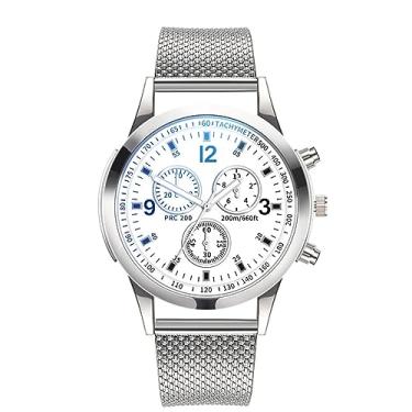 Imagem de LMMYUN Relógios masculinos de negócios – Relógio de pulso moderno casual com quartzo à prova d'água, pulseira de aço inoxidável de titânio, relógio de pulso elegante presente para