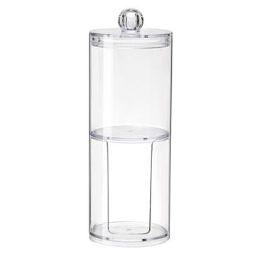 Imagem de 1 Unidade Caixa De Armazenamento De Cotonete Caso De Organizador De Cosméticos Frasco Dispensador Cilindro Multiuso Recipiente De Almofadas De Maquiagem Armazenar Definir