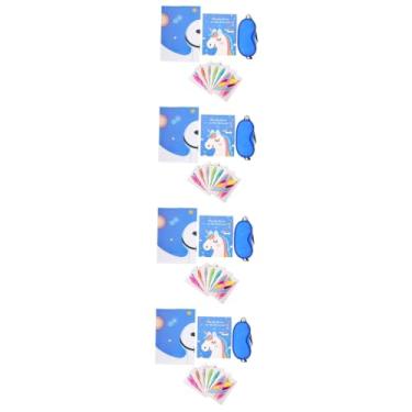 Imagem de ifundom 4 Conjuntos adesivos de unicórnio brinquedo de festa de unicórnio adesivos para crianças brinquedos jogo de festa unicórnio artigos para festa de aniversário de unicórnio único PIN