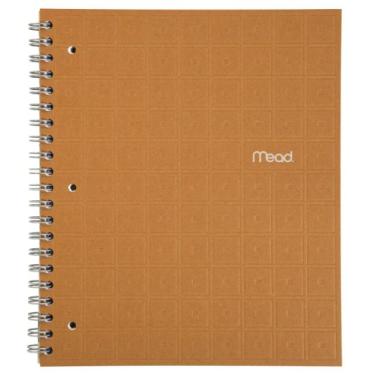 Imagem de Mead Caderno espiral, 1 assunto, papel pautado universitário, 80 folhas, 28 x 21 cm, reciclado, Terra Cotta (72439)
