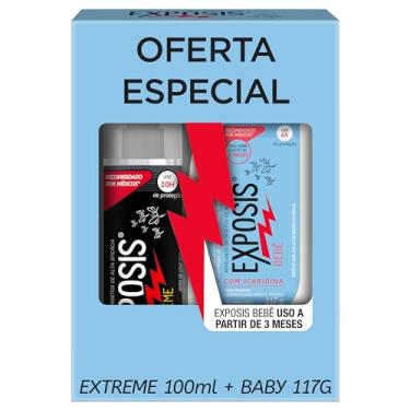 Imagem de Exposis Extreme Repelente Spray com Icaridina 100ml + Exposis Bebê Repelente Gel com Icaridina 117g