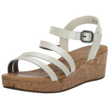 Imagem de Blowfish Malibu Sandália anabela feminina Liv-k (criança pequena), Pérola branca, 1 Little Kid