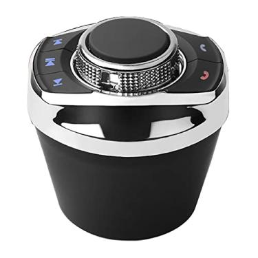 Imagem de Botão de controlo de forma de copo multifuncional de oito teclas botão de controlo de volante remoto sem fios universal para carro Android rádio carro sistema multimédia de navegação GPS com luz LED