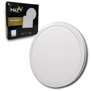 Imagem de Maxxy Kit 10 Painéis Plafon Led Sobrepor Redondo 24w Frio - Branco Frio (6500K) - 30 cm x 30 cm x 3 cm - Sala de Estar, Quarto, Corredor
