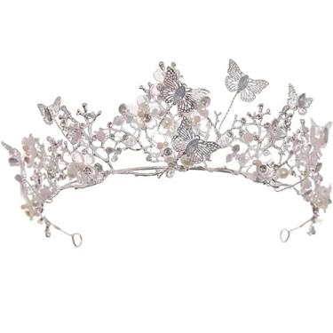 Imagem de Tiara De Flor Borboleta Casamento Borboleta Tiara De Borboleta Para Cristal Bandana De Borboleta Para Mulheres Véu Tiara Noiva Abs Senhorita Vestido De Casamento Flores
