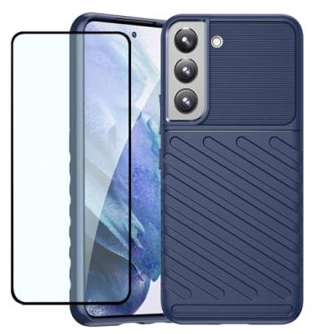 Imagem de GTBDEKI Capa para Galaxy S22 Plus, capa para Samsung S22+ 5G SM-S906U com protetor de tela, capa traseira de silicone de borracha flexível antiarranhões à prova de choque para Samsung Galaxy S22 Plus