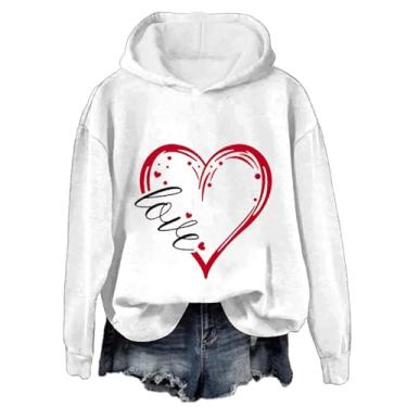Imagem de Suéter de Dia dos Namorados, Moletom Gráfico Love Graphic Raglans Camisetas Raglans Presente para Casais, Branco, P