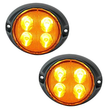 Imagem de DUNTUO Luz de aviso de LED Âmbar Emergência LED Luz Estroboscópica SINCRONIZAÇÃO Recurso Flash Flash Marcador Lateral Montagem em Superfície para Veículos Caminhões off-road Trailer Caminhões SUV Trator UTV Barco