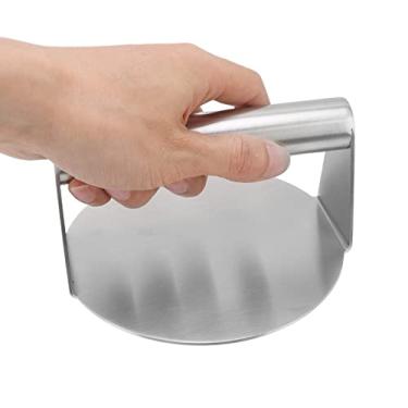 Imagem de Prensa de hambúrguer, prensa de hambúrguer de aço inoxidável, esmagador de hambúrguer para grelhar rissol de carne, bife, cachorro-quente, achatado de grelha para bifes, panini, sanduíche, fácil de li