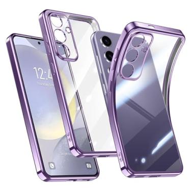 Imagem de Chapeamento de Silicone TPU Case Para Samsung Galaxy A04S A14 A24 A34 A54 A05 A15 A25 A35 A55 A12 A22 A32 A52 A72 A82 M14 M53 F14, Roxo, Para A23
