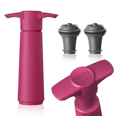 Imagem de The Original Vacu Vin Wine Saver com 2 rolhas a vácuo, rosa