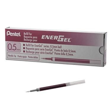 Imagem de Pentel Refil de tinta para ponta de agulha de caneta EnerGel, fina, pacote com 12, 0,5 mm, rosa (LRN5-P)