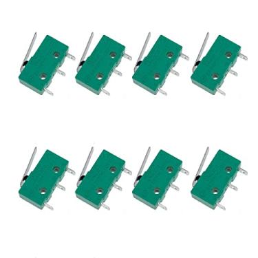Imagem de KW4-3Z-3 Micro Limit Switch Short Straight Hinge Lever arm Micro Switch SPDT NO NC 3 Terminal instantaneous Short Straight Rod Type is Suitable for Machine Numerical Control (Green)-8PCS