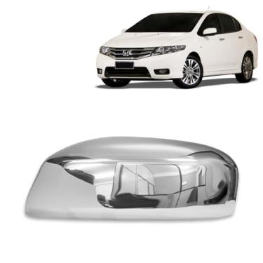 Imagem de Aplique Cromado para Capa Retrovisor Honda City 2010 2011 2012 2013 2014 Sem Pisca - LE