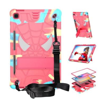 Imagem de Dteck Capa protetora resistente à prova de choque para Samsung Galaxy Tab S6 Lite 26.4 cm (SM-P610/P613/P620) 2024/2022/2020, com suporte/S caneta/alça de ombro, capa protetora leve para crianças