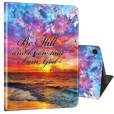 Imagem de Capa para Samsung Galaxy Tab S6 Lite 10,4 polegadas 2022/2020 (SM-P610/P613/P615/P619), capa de corpo inteiro com suporte multi-ângulo ultrafino com função despertar/dormir – pôr do sol, praias,