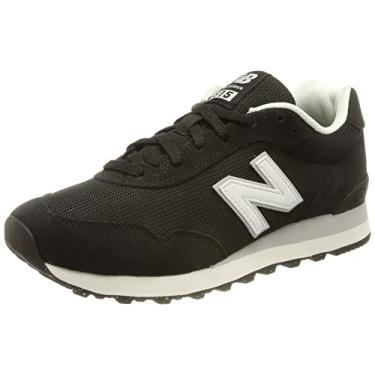 Imagem de New Balance Tênis feminino 515 V3, Preto/Branco/Cinza Alumínio, 38