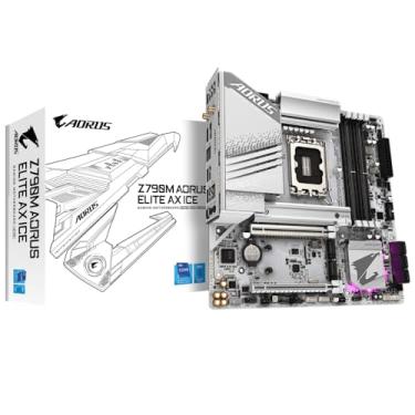 Imagem de Placa Mãe Gigabyte Z790M AORUS ELITE AX ICE BRANCA WIFI (LGA 1700/4xDDR5/HDMI/DP/M.2/USB 3.2)