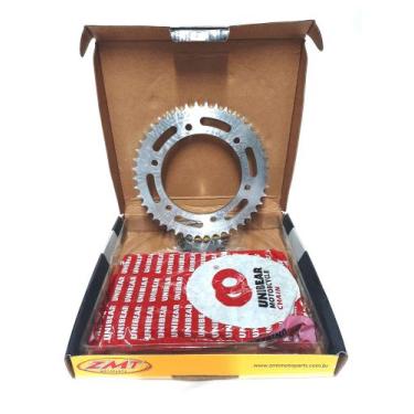 Imagem de Kit relação transmissão fazer 250 ys250 ys 250 fazer até 2017 aço 1045