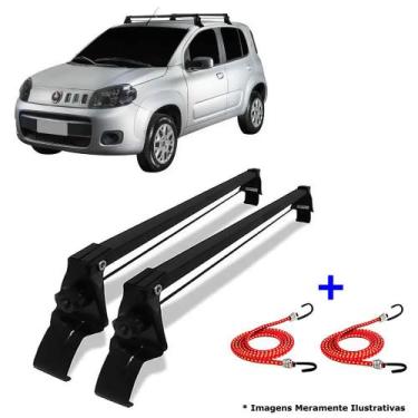 Imagem de Rack Teto Fiat Uno Vivace 4Pts 11 A 2017 + 2 Elástico Carga - VHIP
