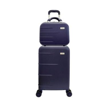 Imagem de Mala de Bordo com Frasqueira Viagem Expansiva Rígida com rodinha Dupla
