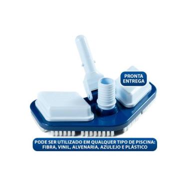 Imagem de Aspirador Com Escova Asa Delta Para Piscina Limpeza Fibra Vinil Alvena