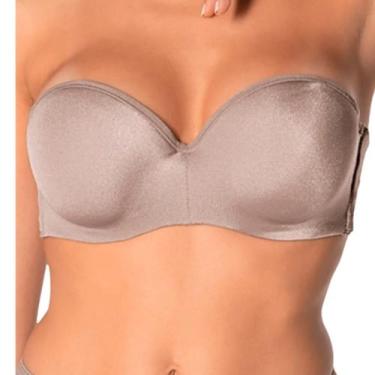 Imagem de Sutiã Bustiê Vertigem Com aro e Bojo Feminino Demillus 67858, Bege ros