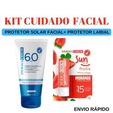 Imagem de Kit Protetor Solar Facial e Labial Dermachem