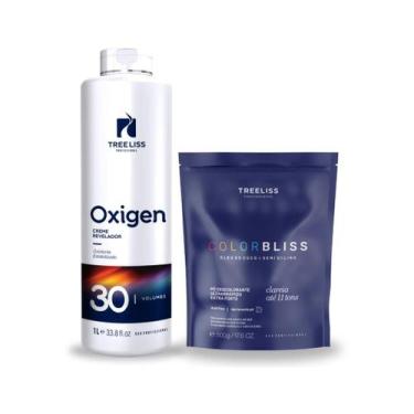 Imagem de Kit Pó descolorante 11 tons 500g color bliss+30vol Treeliss - Treeliss