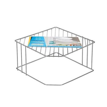 Imagem de Prateleira Cantoneira Cromado Linha Organiza - ARTHI