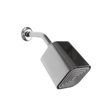 Imagem de Ducha Quadrada ABS Cromado com Cano de Parede Redondo - AMG Metais