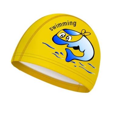 Imagem de Touca De Natação Infantil Profissional- Golfinho - Hero Band, Amarela 